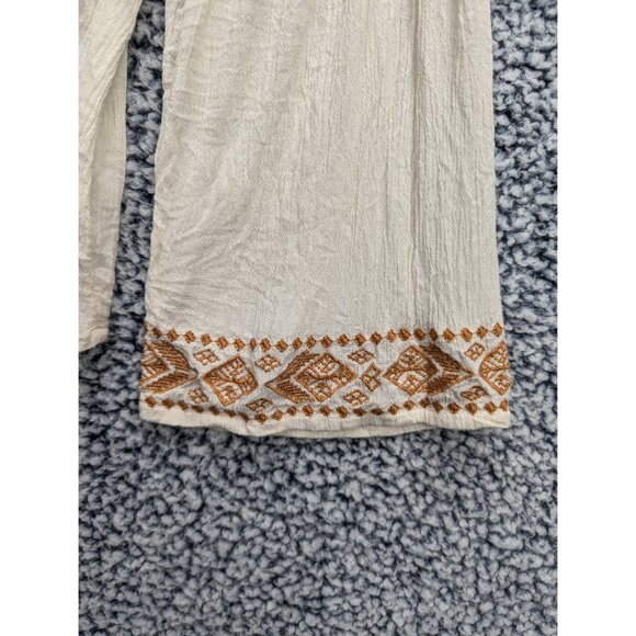 Billabong Boho Blouse Size S Fairy Cottagecore Peasant Western Bell Sleeve Cream - Picture 6 of 13
